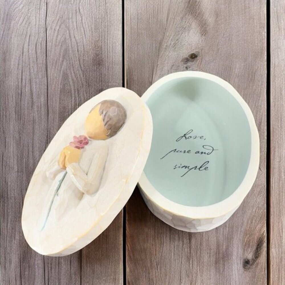2004 Willow Tree‎ Loving Angel Trinket Dish Jewelry Holder Container Demdaco VTG